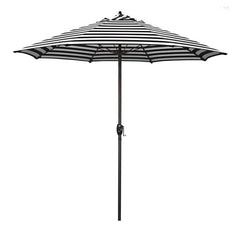 Round Outdoor Patio Umbrella, Aluminum with Auto Tilt Crank - Bronze Finish, Cabana Classic, 9'