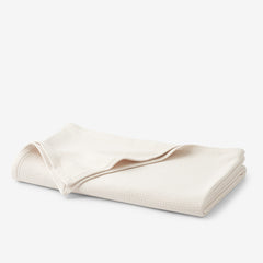 Cotton Weave Blanket - Ivory, Full/Queen