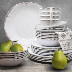 Rustica Antique White Melamine Dip Bowls, Set of 4 - White