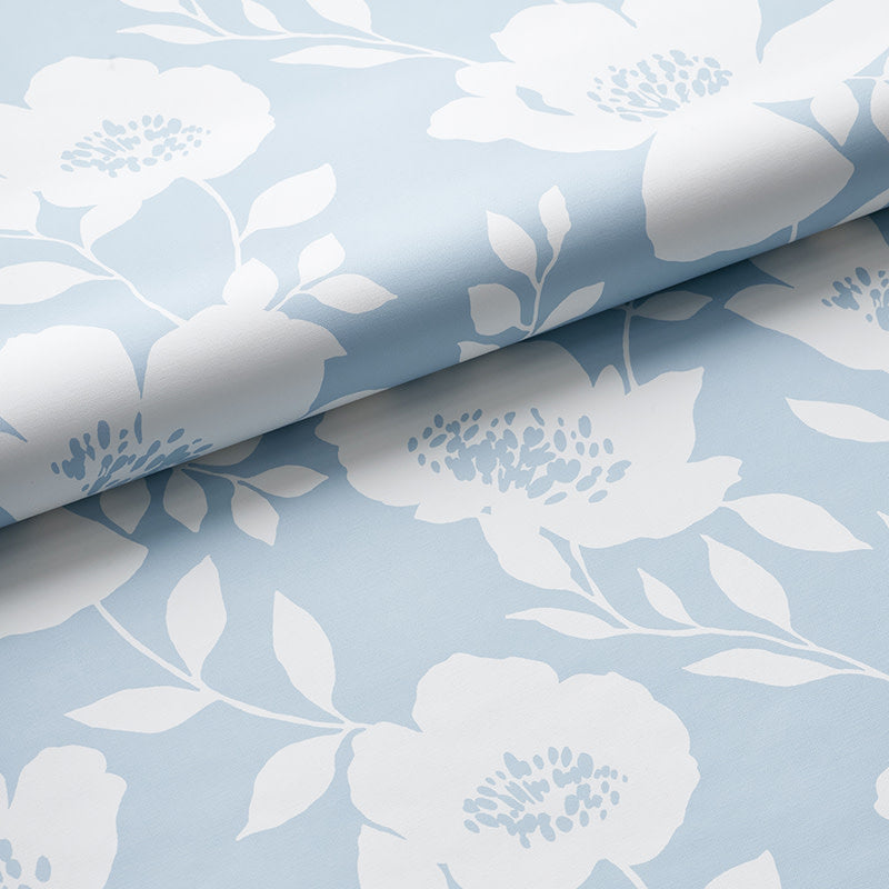 Ava Removable Wallpaper - Floral Blue, Swatch