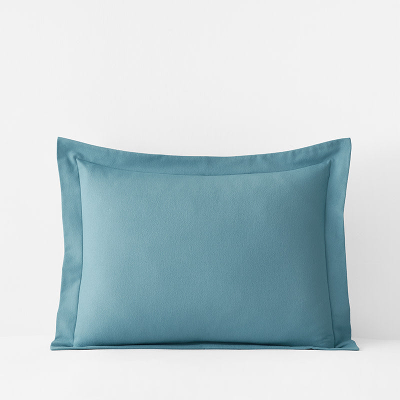 Classic Ultra-Cozy Cotton Velvet Flannel Sham - Atlantic Blue, Standard