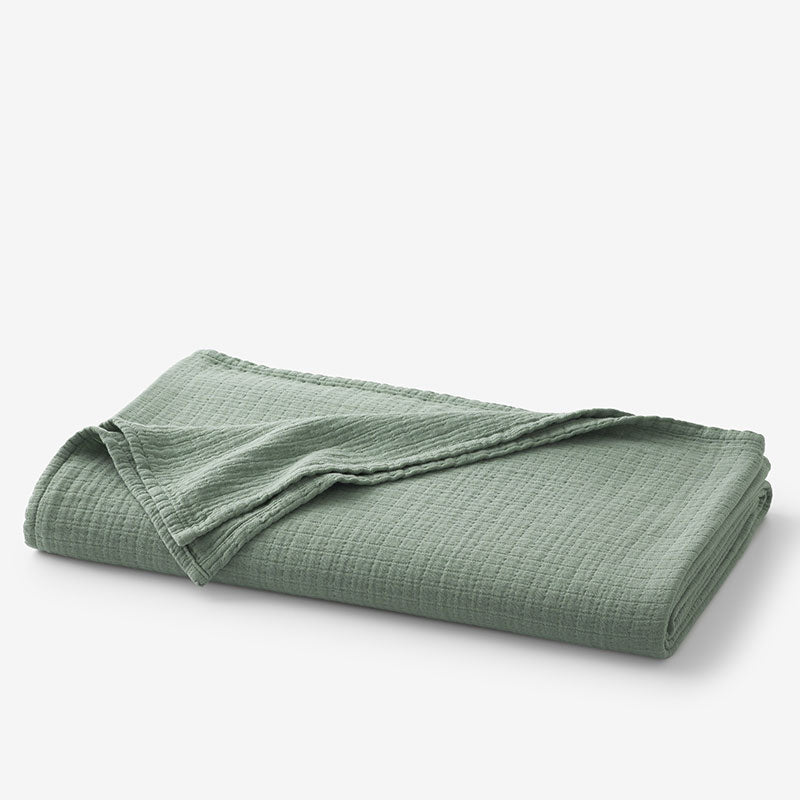 Gossamer Cotton Blanket - Thyme, Full