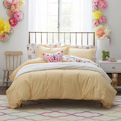 Gingham Classic Cool Organic Cotton Percale Sham - Yellow, Standard