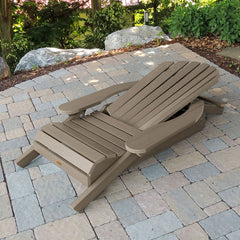 Folding and Reclining Adirondack Chair - Brown