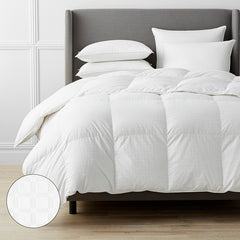 Luxe Royal Down Alternative Light Warmth Comforter - White, Oversized Queen