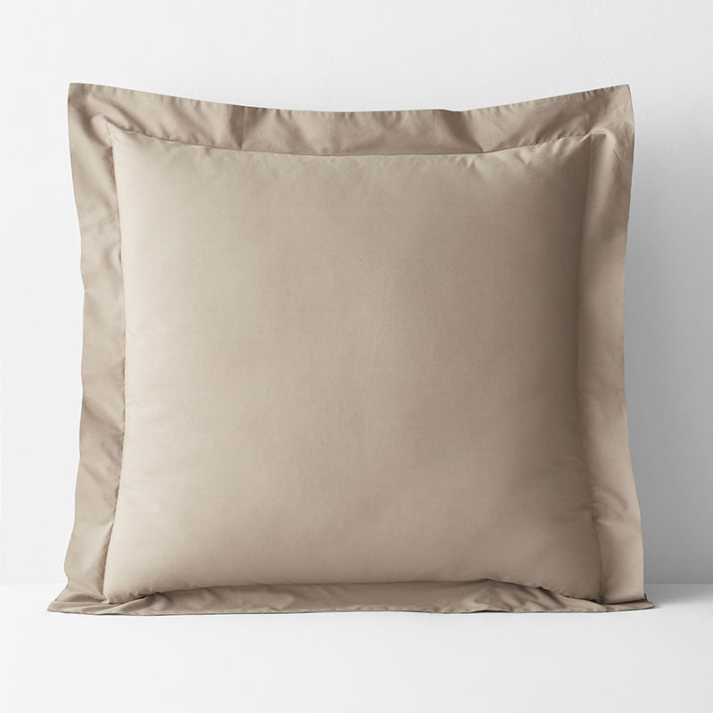 Classic Cool Cotton Percale Sham - Cocoa, Euro