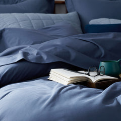 Brushed Cotton Duvet Cover - Blue, Twin XL