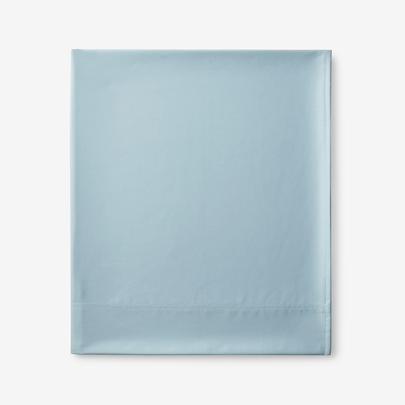 Premium Smooth Supima® Cotton Wrinkle-Free Sateen Flat Bed Sheet - Cloud, Twin/Twin XL