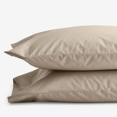 Classic Cool Cotton Percale Pillowcase Set - Cocoa, King