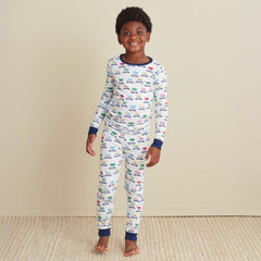 Family Printed Peruvian Cotton Kid's Pajama Set - Tree Ride, 5