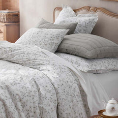 Floral Bliss Garment Washed Cotton Percale Sham - Green, Standard