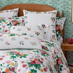 Dahlia Decorative Square Pillow Cover - White Multi, 26 in. x 26 in.