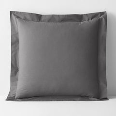 Classic Cool Cotton Percale Sham - Graphite, Euro