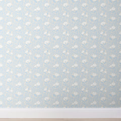 Ava Traditional Wallpaper - Vine Blue, Swatch