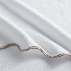 Scalloped Edge Washcloth - Beige