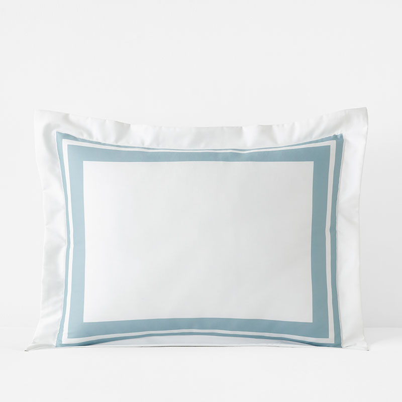 Double Border Premium Smooth Supima® Cotton Wrinkle-Free Sateen Sham - Cloud, Standard