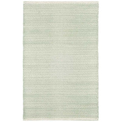Herringbone Handwoven Cotton Rug - Ocean Green, 2' x 3'