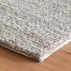 Crosshatch Hand Hooked Wool Rug -  Gray, 8' Runner