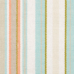 Daphne Stripe Handwoven Cotton Rug - Sky, 3' x 5'