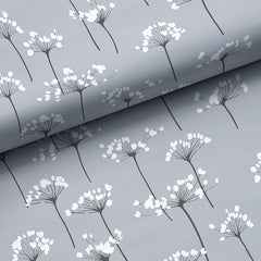 Dandelion Removable Wallpaper - Silver, Swatch