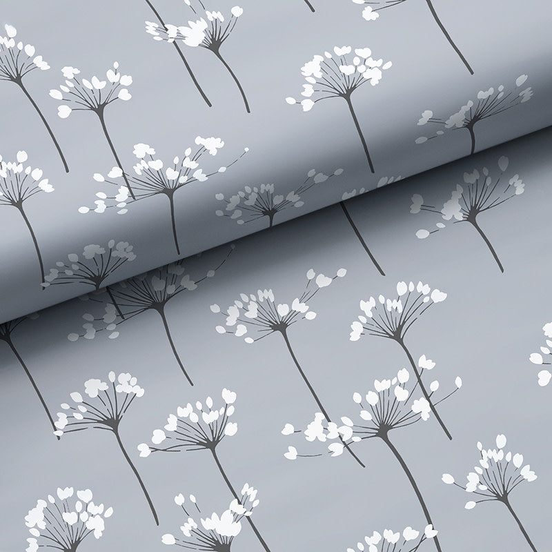 Dandelion Removable Wallpaper - Silver, Roll