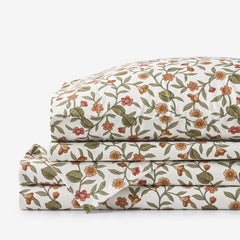 Garden Florals Premium Smooth Wrinkle-Free Sateen Bed Sheet Set - Cream Multi, King