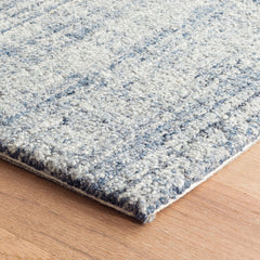 Harris Hand Hooked Wool Rug - Blue/Ivory, 2' x 3'