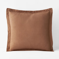 Premium Breathable Relaxed Linen Sham - Clay, Euro