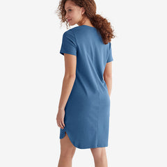 Pima Cotton Nightgown - Blue Denim, XL