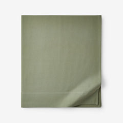 Classic Ultra-Cozy Cotton Velvet Flannel Flat Bed Sheet - Willow Green, Full