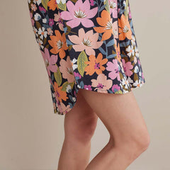 Printed Poplin Women's Nightshirt - Wild Floral, XXL