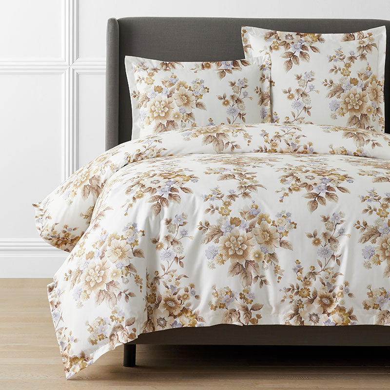 Primrose Bloom Premium Smooth Wrinkle-Free Sateen Duvet Cover - Beige Multi, Full