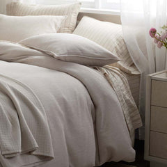 Mini Waffle Duvet Cover - Buff, Full/Queen