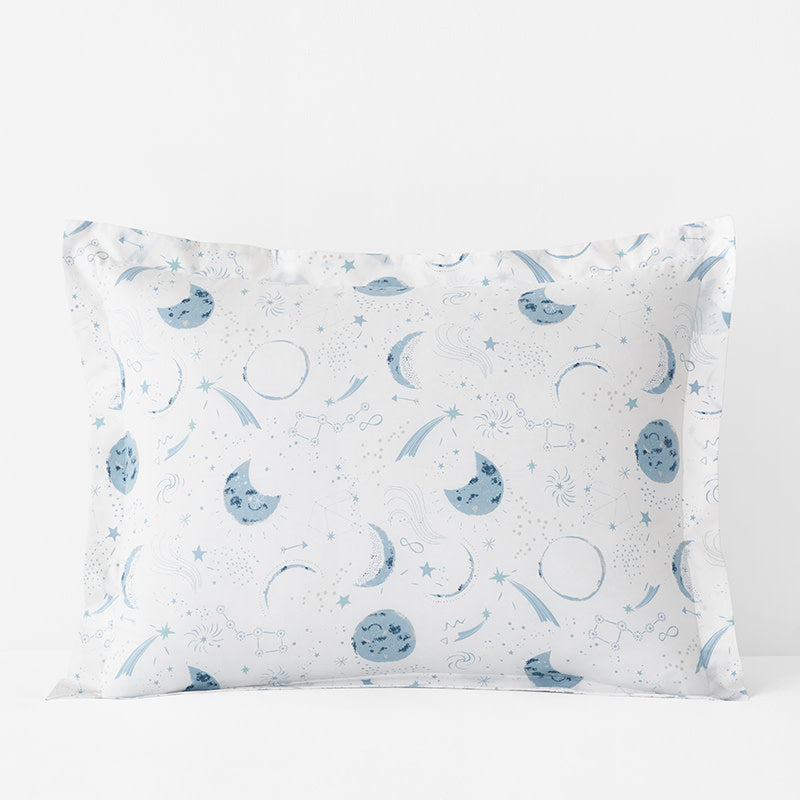 Night Sky Classic Cool Organic Cotton Percale Sham - Blue, Standard