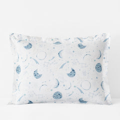 Night Sky Classic Cool Organic Cotton Percale Sham - Blue, Standard