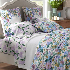 Garden Party Classic Cool Cotton Percale Fitted Bed Sheet - Lilac, Full