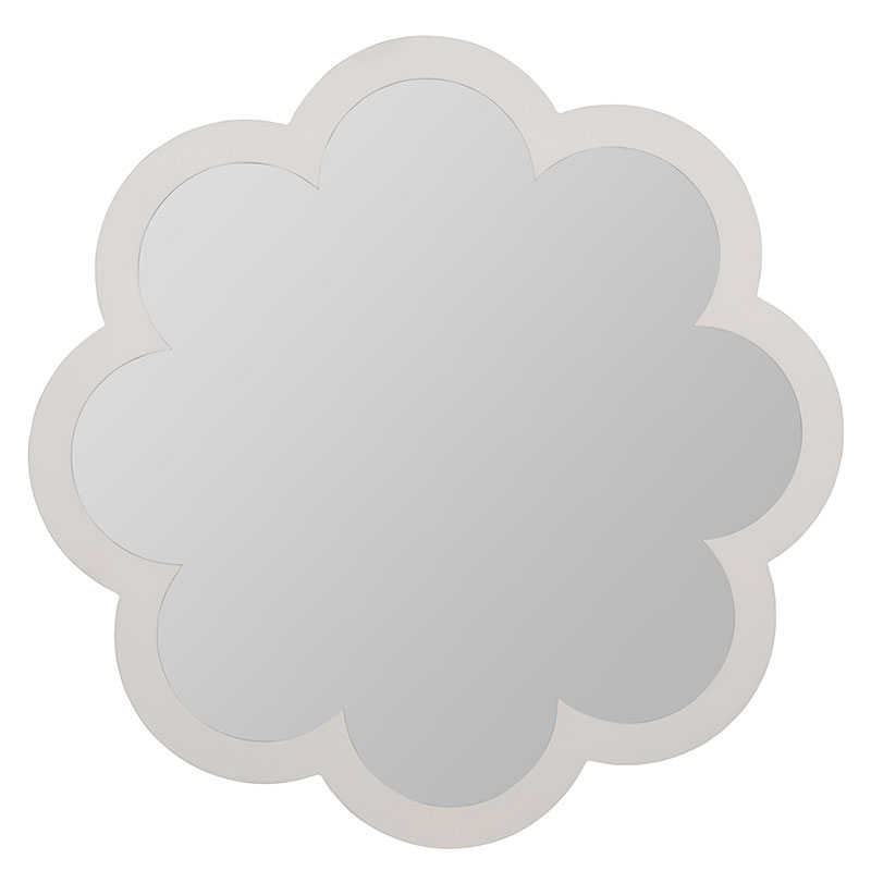 Caitlin Wilson Poppy Scalloped Mirror - White
