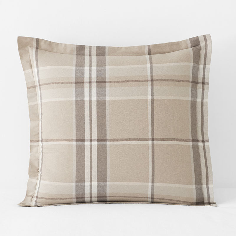 Classic Plaid Ultra-Cozy Cotton Velvet Flannel Sham - Brad, Euro