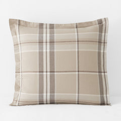 Classic Plaid Ultra-Cozy Cotton Velvet Flannel Sham - Brad, Euro
