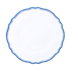 Maison Melamine Dinner Plates, Set of 4 - White/Blue