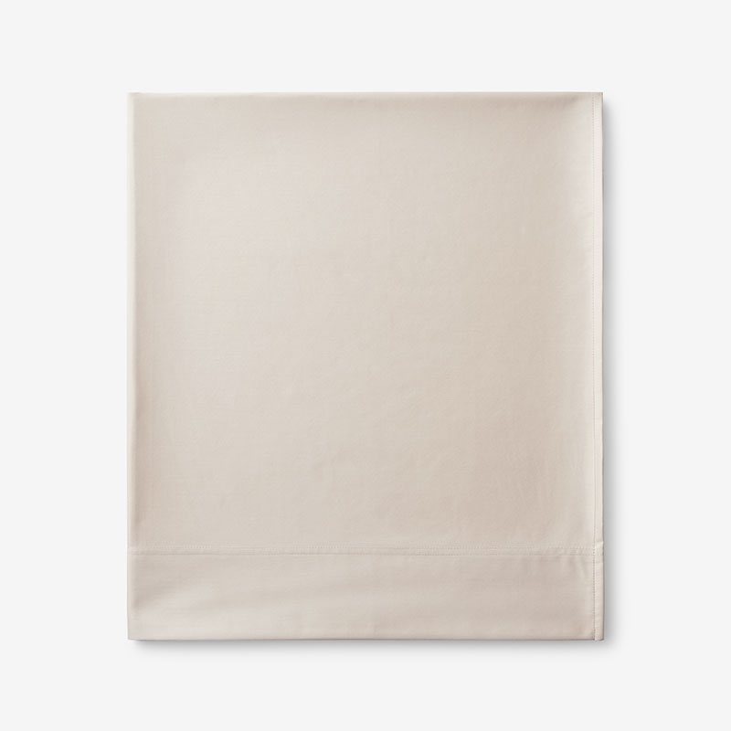 Premium Smooth Supima® Cotton Wrinkle-Free Sateen Flat Bed Sheet - Alabaster, Deep Pocket King