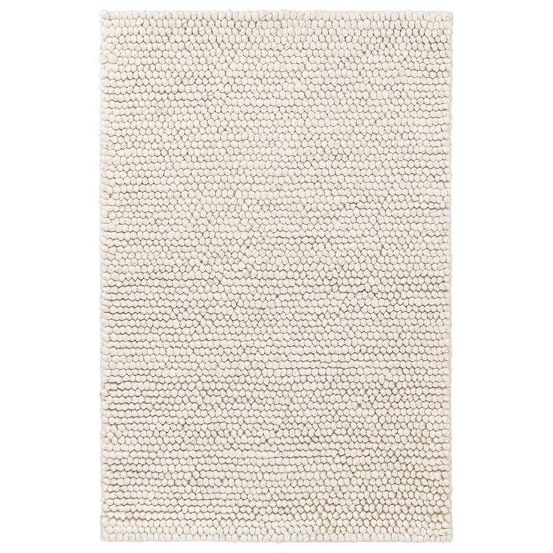 Chunky Handwoven Wool Rug - Ivory, 8' x 10'