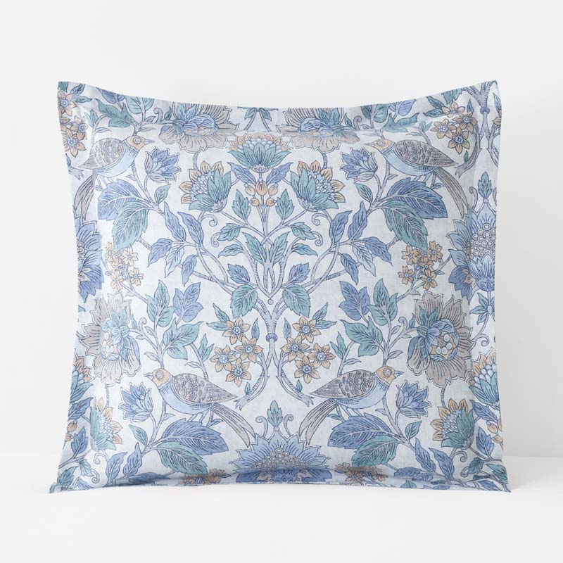 Garden Song Premium Smooth Sateen Sham - Mint Green, Euro