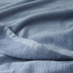 Cotton/Acrylic Fleece Blanket - Smoke Blue, Twin/Twin XL
