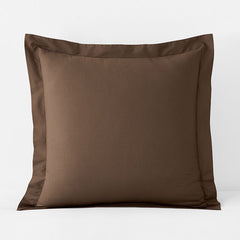 Classic Cool Cotton Percale Sham - Coffee, Euro