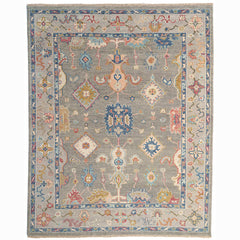 Hand Knotted Traditional Wool Rug -  Pewter Blue, 3' x 5'