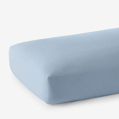 Classic Ultra-Cozy Cotton Velvet Flannel Fitted Bed Sheet - Powder Blue, Twin