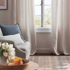 Linen Decorative Square Pillow Cover - White,  24 in. x 24 in.
