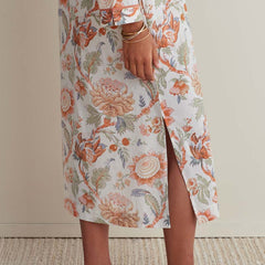 Printed Voile Women's Caftan - Wild Bloom, XL