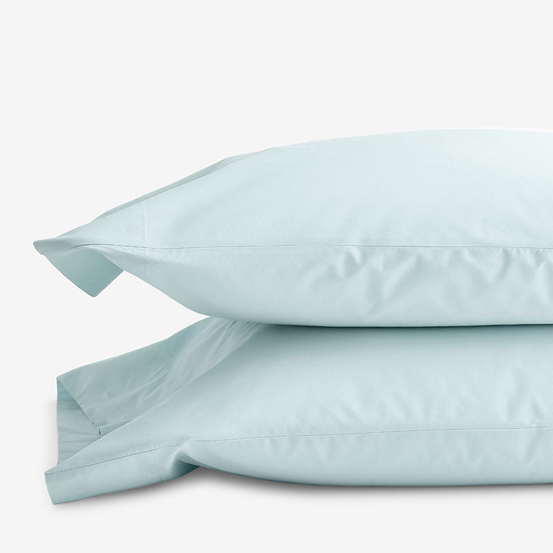 Classic Cool Cotton Percale Pillowcase Set - Pale Blue, King